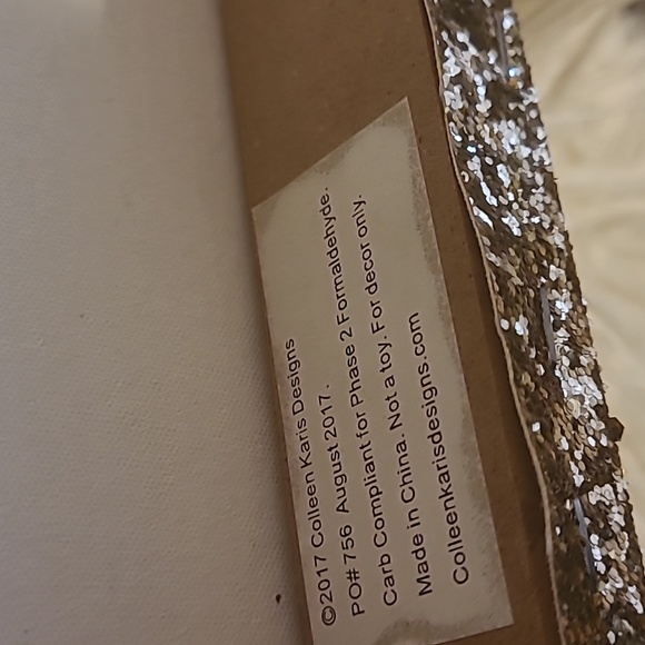 Colleen Karis Designs - Gold Glitter Red Lipstick artwork, canvas, DARLING ♥♥♥ - Picture 9 of 12